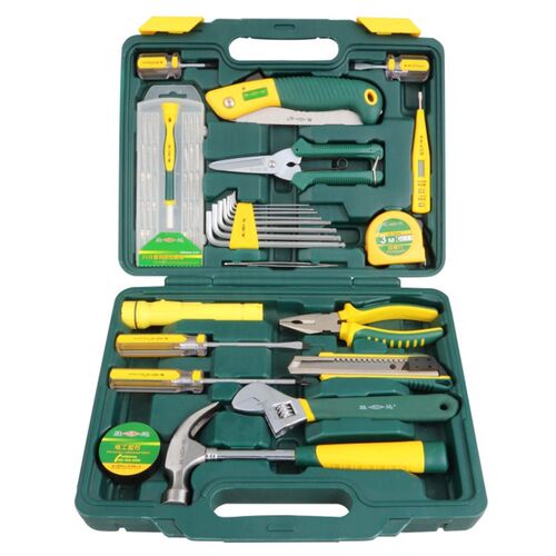 胜达工具 包邮 55件家用花园工具套装组合 五金车载工具箱