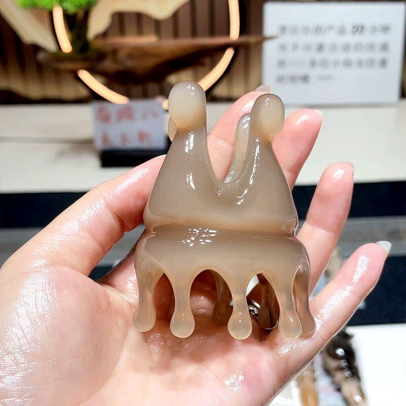 白水牛角梳头部经络梳子头疗梳洗头梳刷神器宽齿按摩梳刮痧梳脸梳
