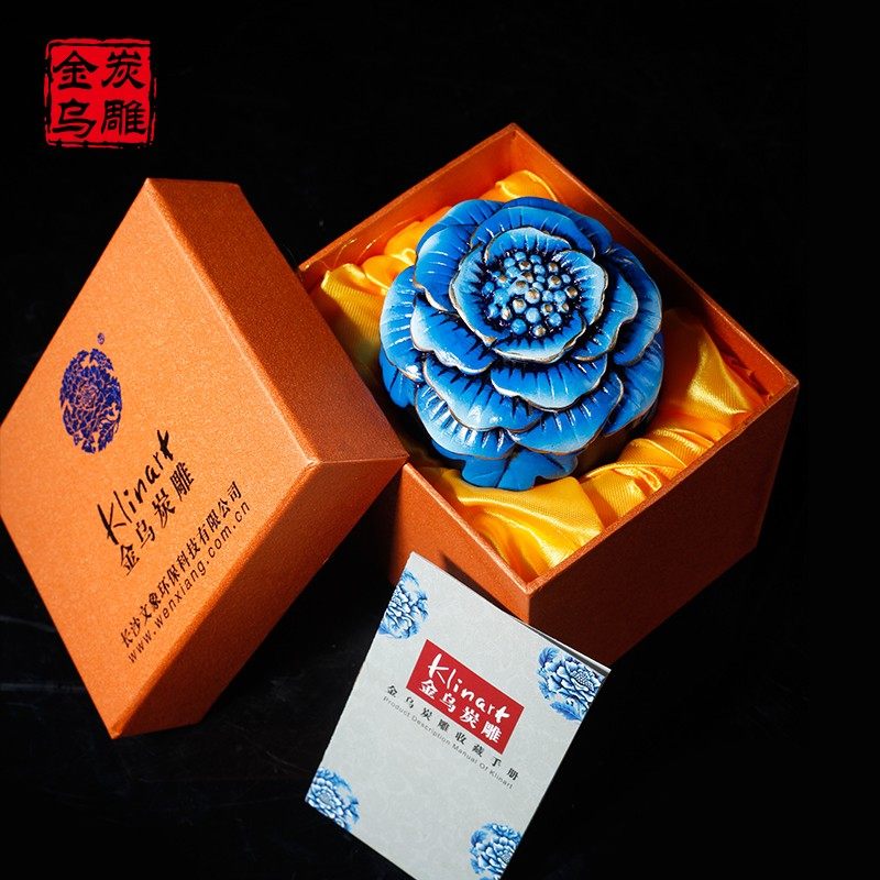 意乌炭雕富贵平安车车饰品创金活性炭汽车摆件净化除味载摆工艺品