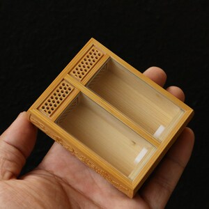沪上名老张圣林本工精家制作工玉竹机雕双室竹蛉盒鸣虫器具虫盒竹