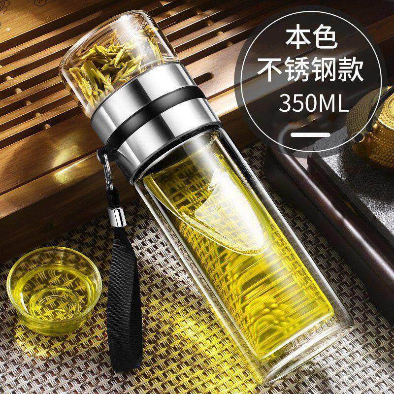 双层茶水分离杯玻璃杯子泡茶水杯过滤可携式水杯女男茶杯