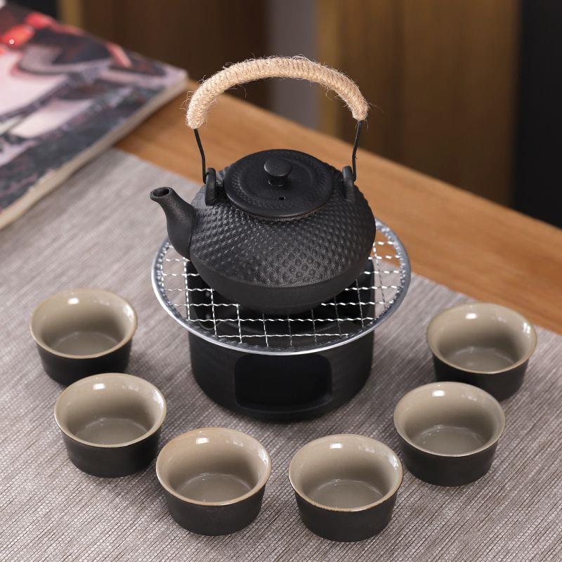 茶壶陶瓷提梁壶温茶炉家用功夫茶具泡茶壶套装单壶围炉煮茶粗陶器