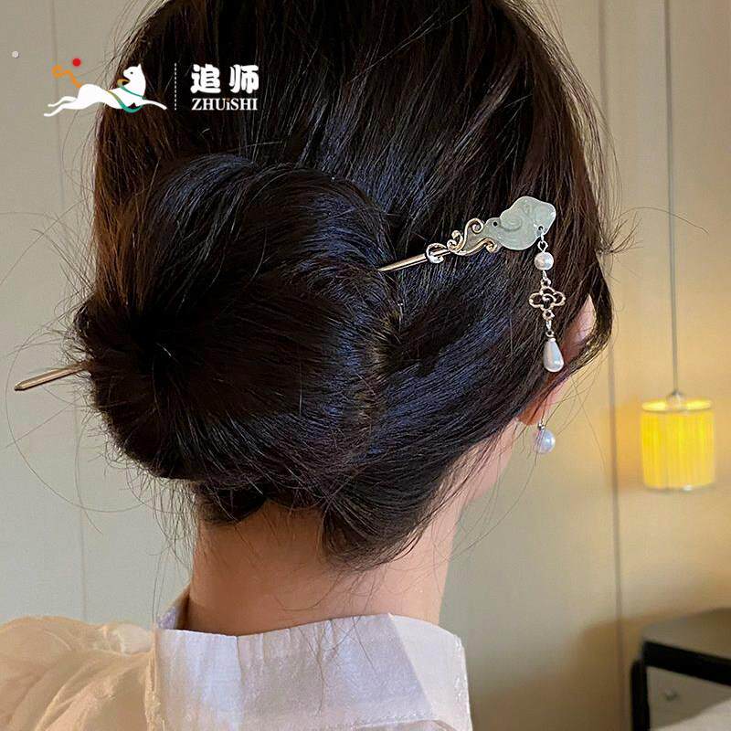 新中式古风汉服发簪女气质国风盘发簪子清冷感旗袍半扎发头饰发饰