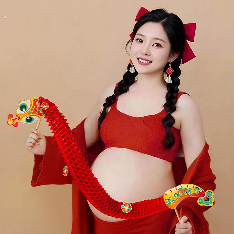 孕妇照拍照小道具怀孕大肚贴肚皮贴肚子贴纸肚脐艺术影楼写真横幅