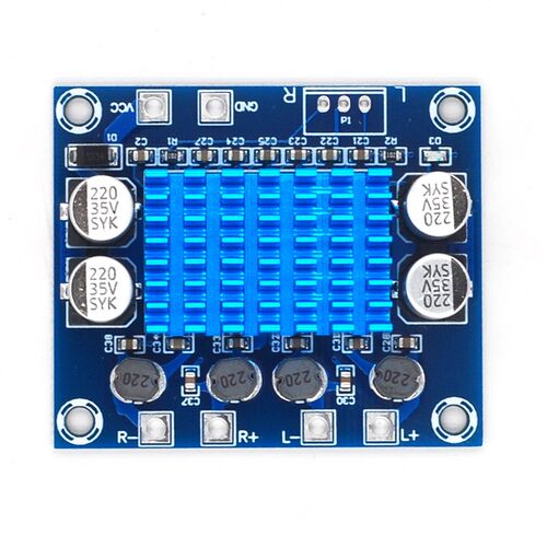 XH-A232 D类数字音频功放板高清音频放大模块供电12-24V输出30W*2