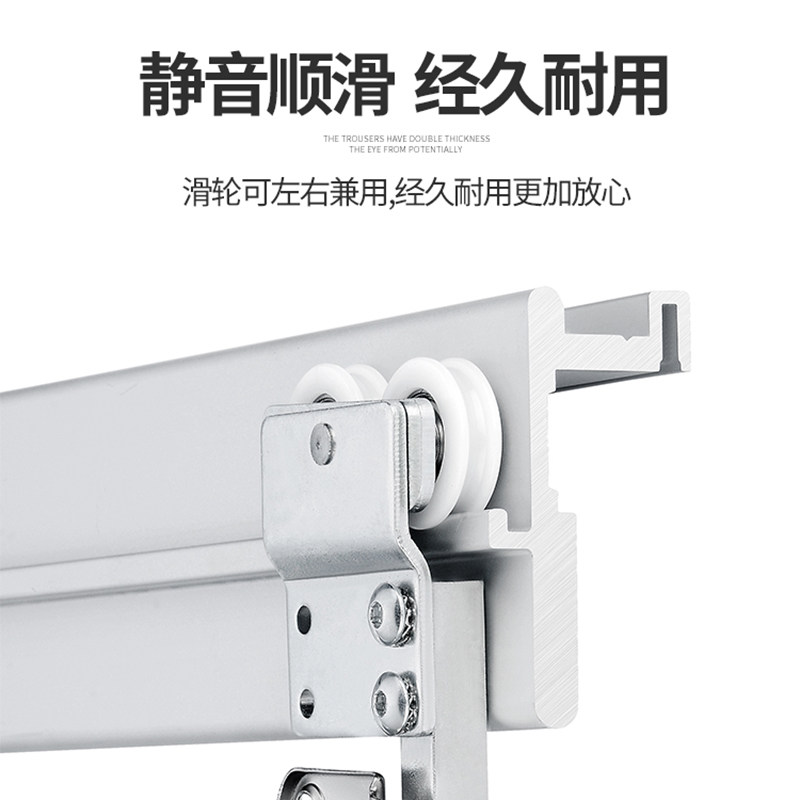 无下轨衣柜折叠门五金配件两折四门衣帽间推拉移门吊滑吊轮滑轨道
