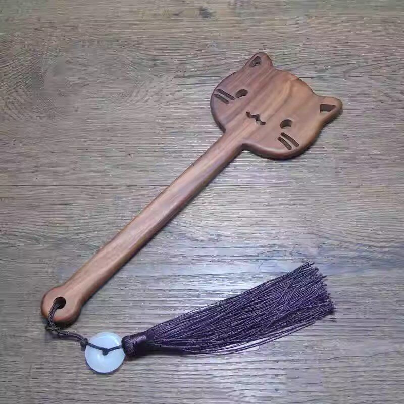SP工具实木小手拍子猫拍子DIY打屁把玩玩具送竹戒尺实践小圈子女