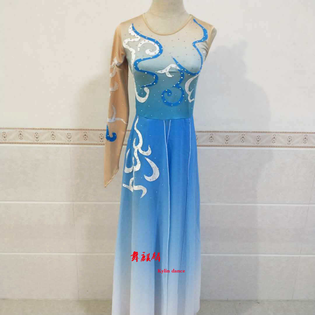 新款古典舞鹊桥仙独舞演出服有鹿来民族舞蹈服女艺考服桃李杯定制