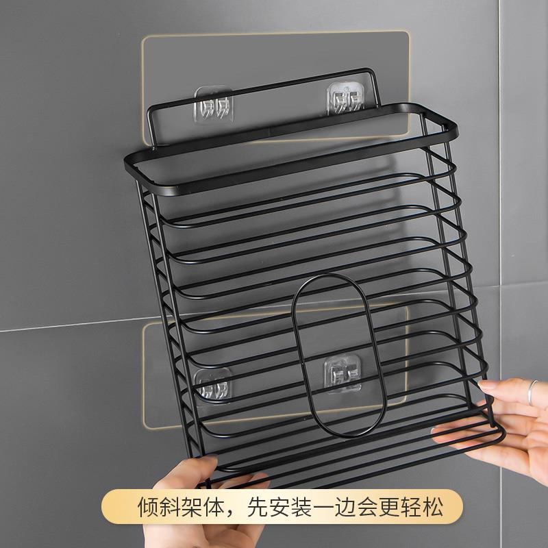夹板卷发棒收纳置物架壁挂免打孔美发造型器拉直板直发梳防烫挂架