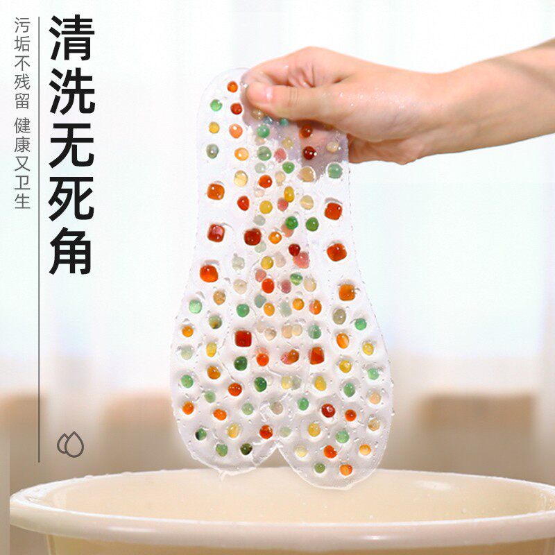 鹅卵石足底按摩鞋垫足疗脚底养生保健天然玛瑙石子防滑穴位指压板