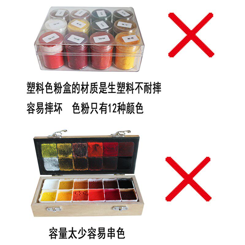 家具美容维修材料 补漆修补材料 24色水性漆精装版塑料工具箱套装