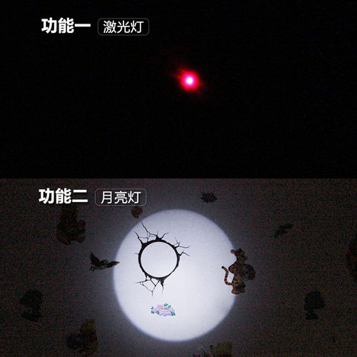 新款二合一激光灯+LED照明 枪型手电筒 照明激光红外线多功能学生