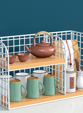 茶杯架子茶具收纳架柜茶叶功夫茶壶桌面摆放架茶桌上收纳置物架