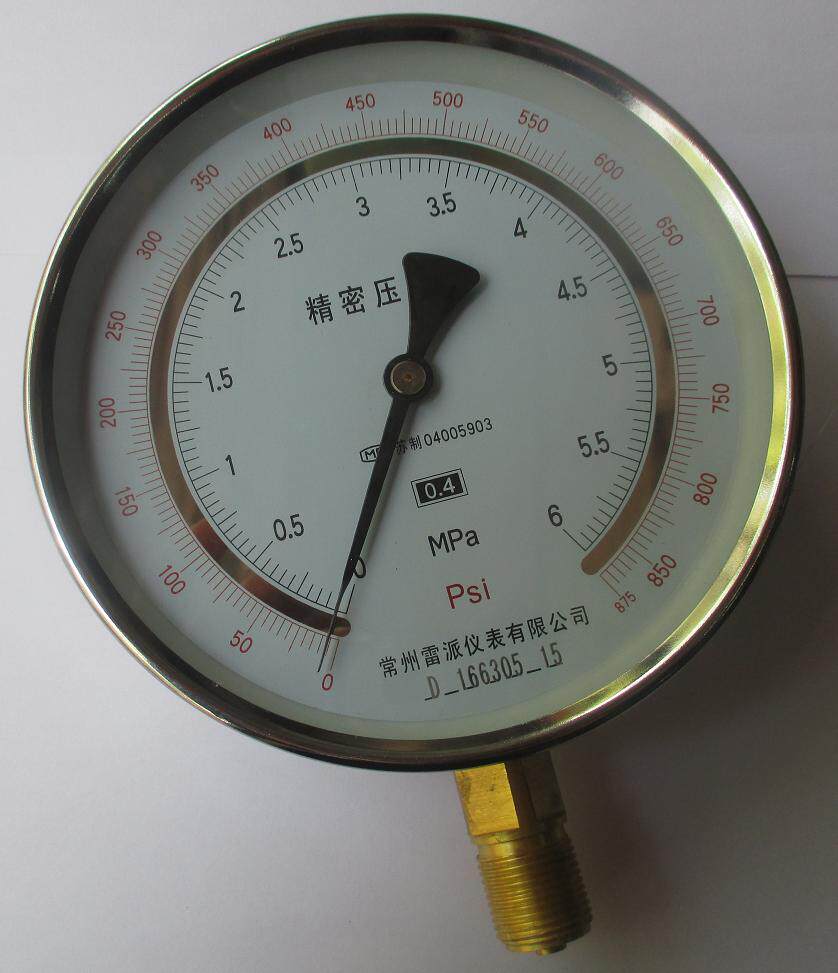 天然气压力表 精密压力表 yb-150-a 0-6MPA 0-875PSI 可以检测