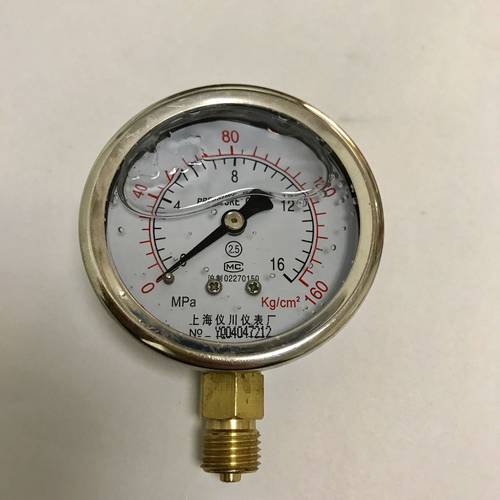 0-16mpa 0-160kgf/cm2 防震压力表 直径60mm YN-60 背后外壳61mm