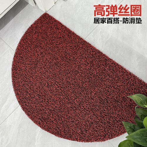入户门地垫家用门口地毯加厚pvc丝圈脚垫半圆形玄关地毯蹭土垫
