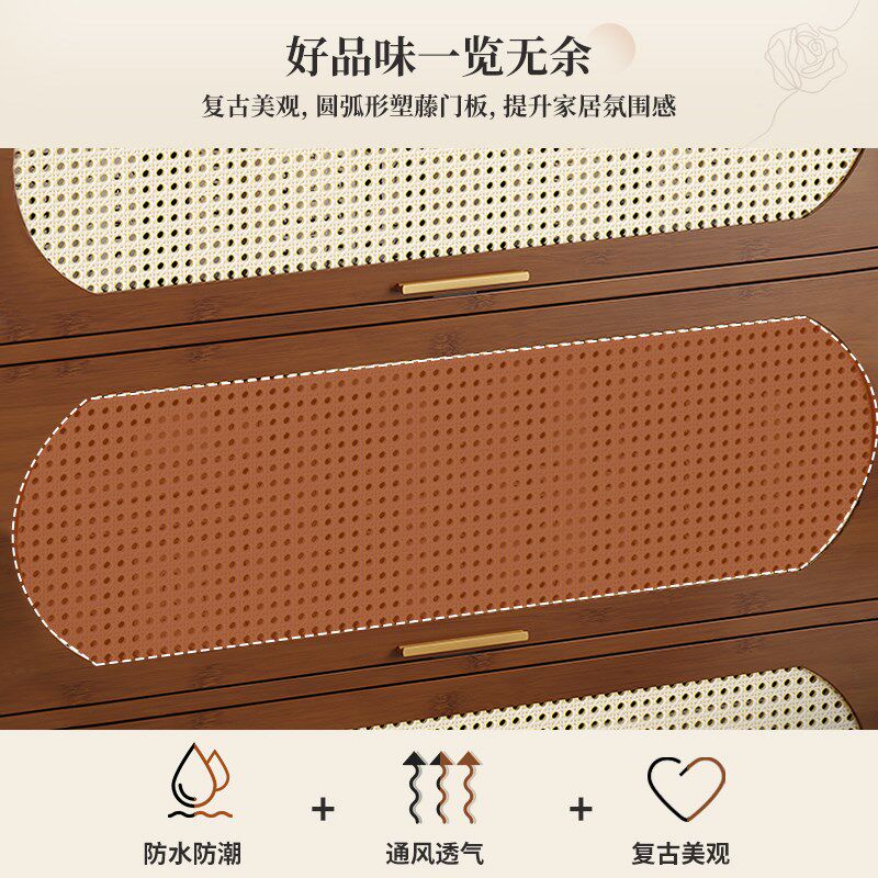桌面小型书架带门靠墙中古风书桌上书柜儿童客厅卧室收纳置物柜子