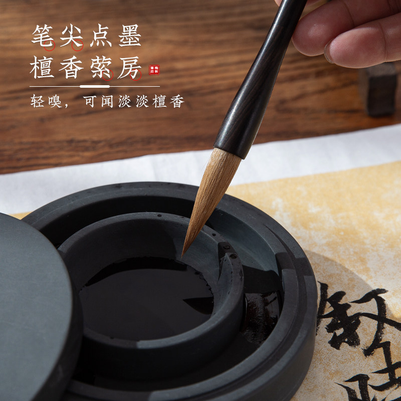 梅林笔庄狼毫毛笔文房四宝毛笔行楷草隶篆书书法画画用笔初学入门