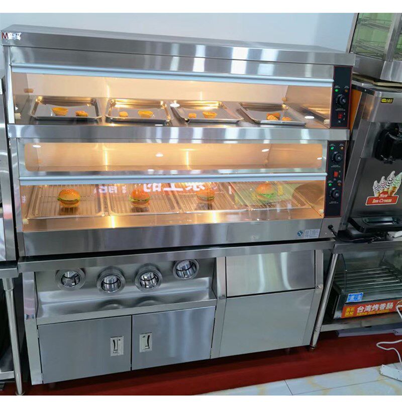 汉堡店炸鸡店 热风循环熟食保温保湿柜  商用食品薯条陈列展示柜