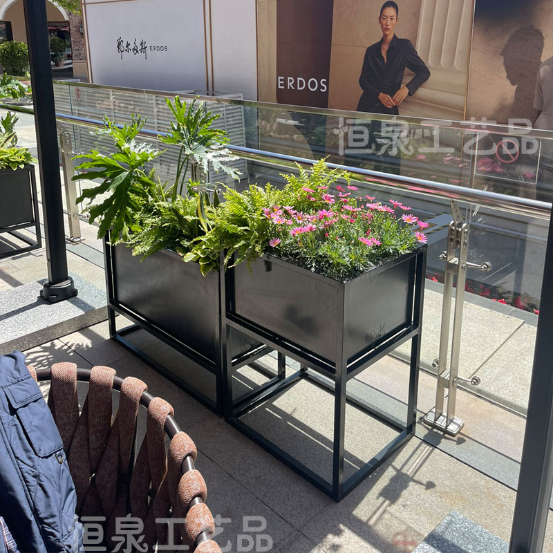 户外花架组合落地长方形花箱隔断餐厅商场阳台花槽花园装饰花盆架