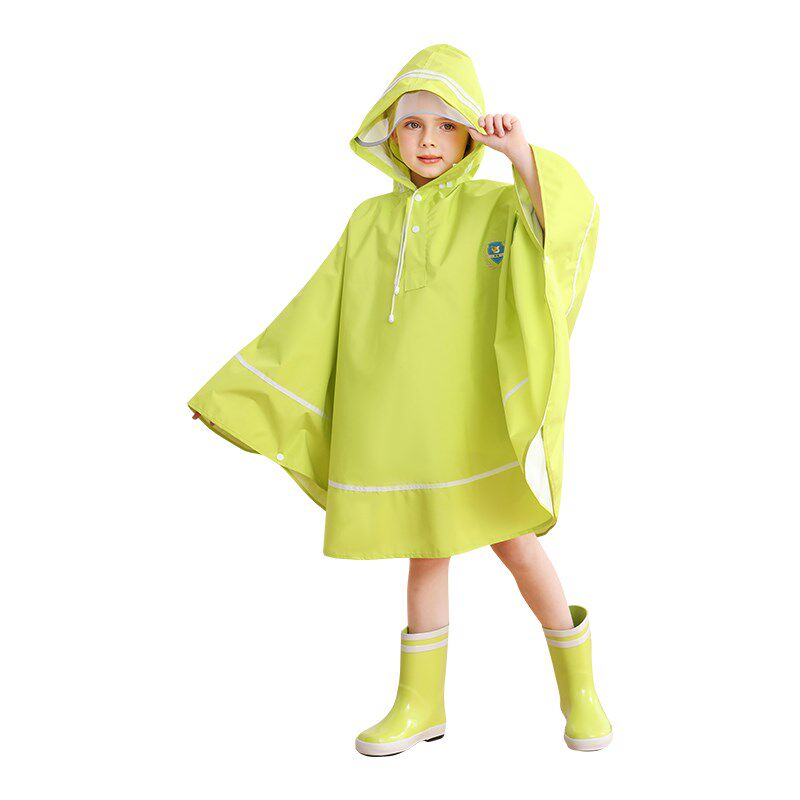 日式儿童雨披斗篷宝宝雨衣幼儿园小朋友防水服防暴雨学生带书包位