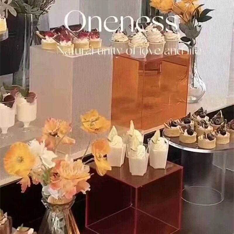亚克力甜品台自助餐台食物展示架茶歇架子糕点托盘摆台下午茶欧式