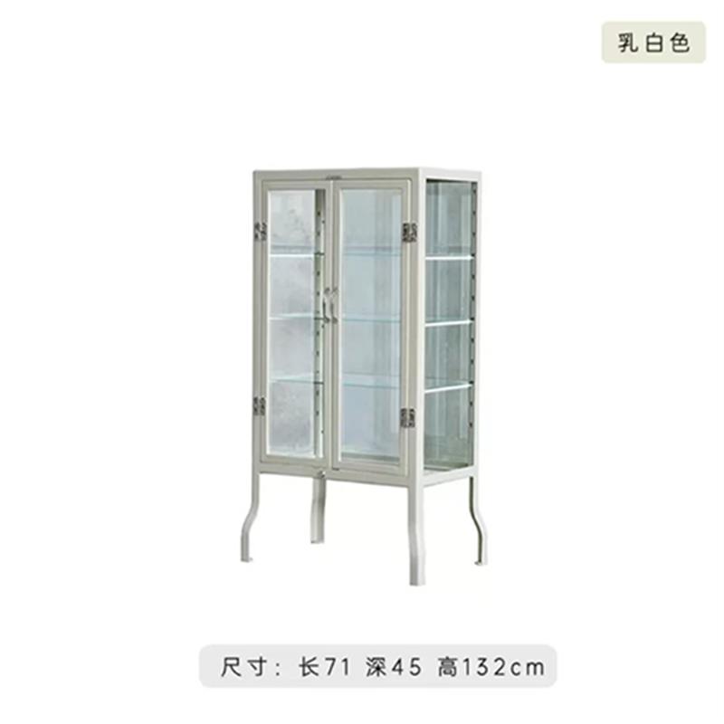 REDZEPI X DULTON金属玻璃储物柜 简约工业风双门展示柜家用收纳
