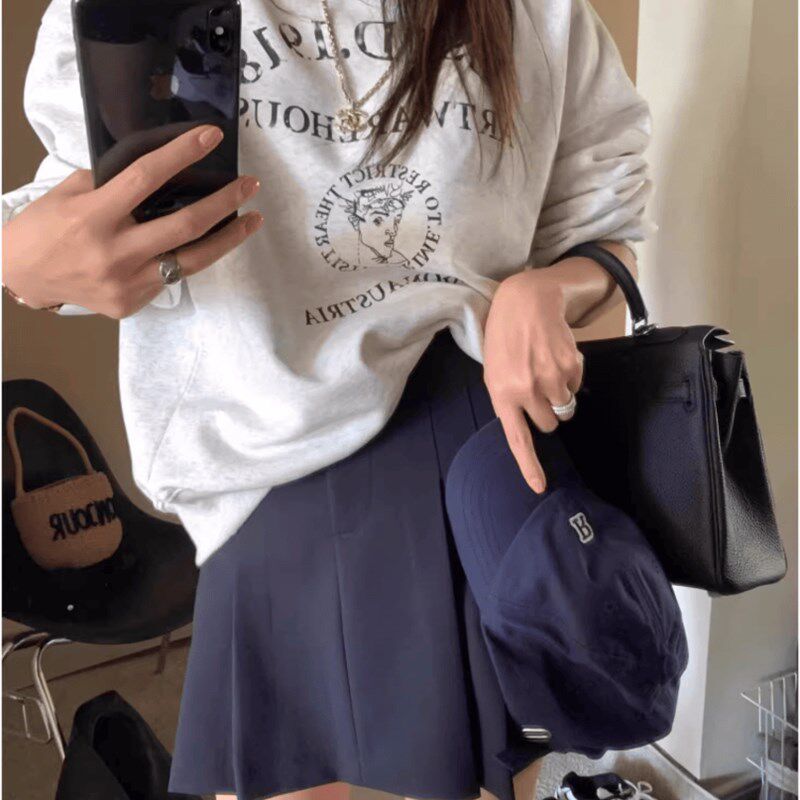 百褶半身裙大码高腰遮肚子包臀百搭一步裙夏胖MM学生显瘦a字短裙