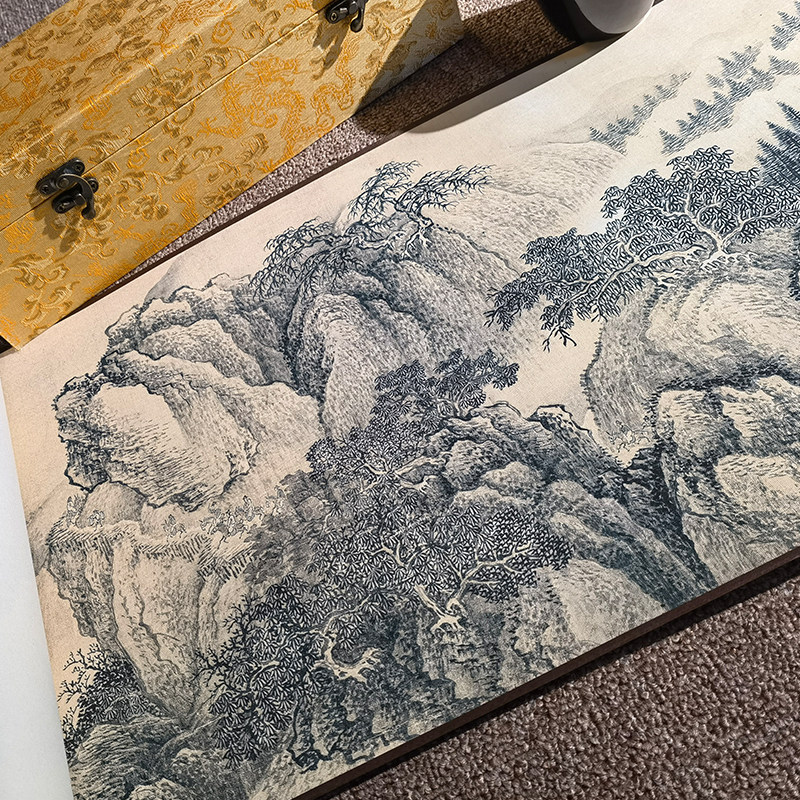 清 王翚 溪山行旅图 山水画 长卷国画高清微喷复制临摹