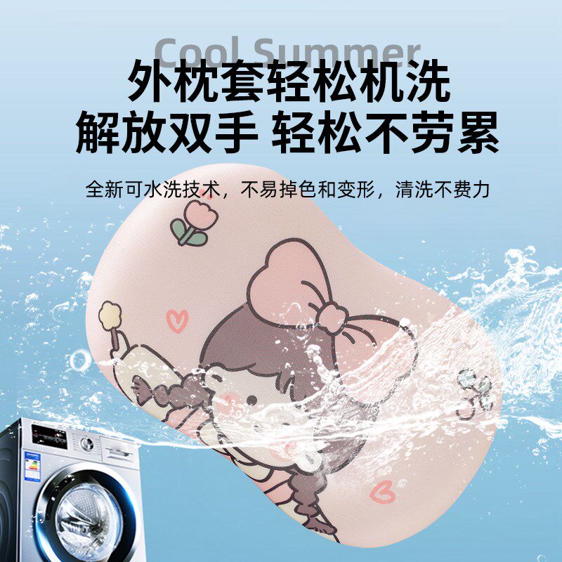 猫肚皮枕套记忆枕套四季春夏款针织棉枕头套儿童卡通护颈枕套A类