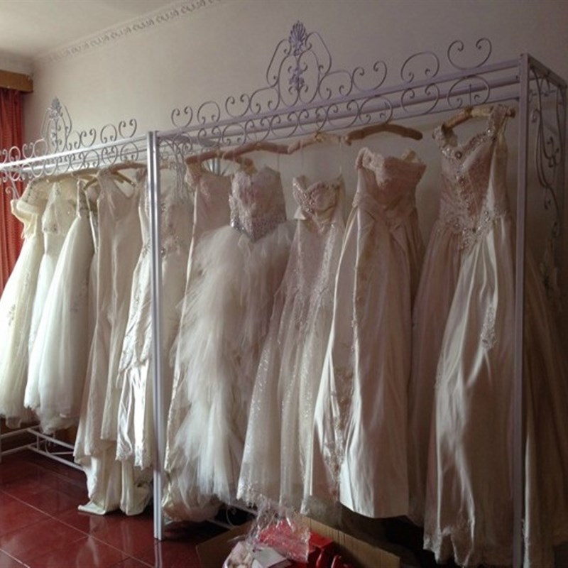 铁艺婚纱架展示架服装架婚纱店货架礼服架铁艺戏服衣架侧挂架包邮