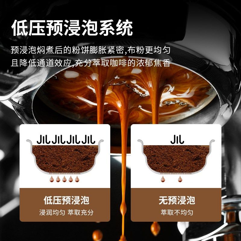 宝时格咖啡机半商用58MM小型摆摊家用小型全自动意美式研磨一体