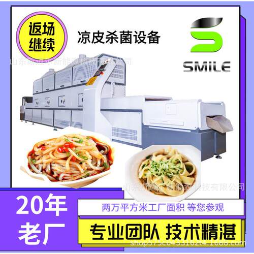 凉皮微波杀菌机 米粉干燥灭菌延长保质期 大型微波灭菌设备