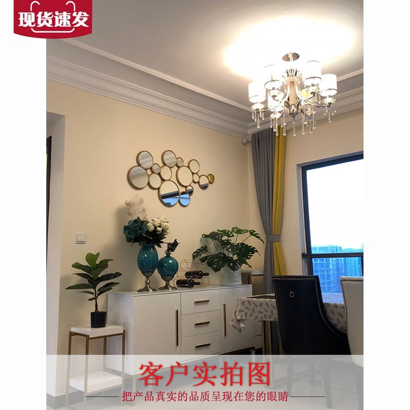 圆形餐边镜玄关镜客厅装饰镜艺术镜壁挂电视背景墙创意镜子挂件