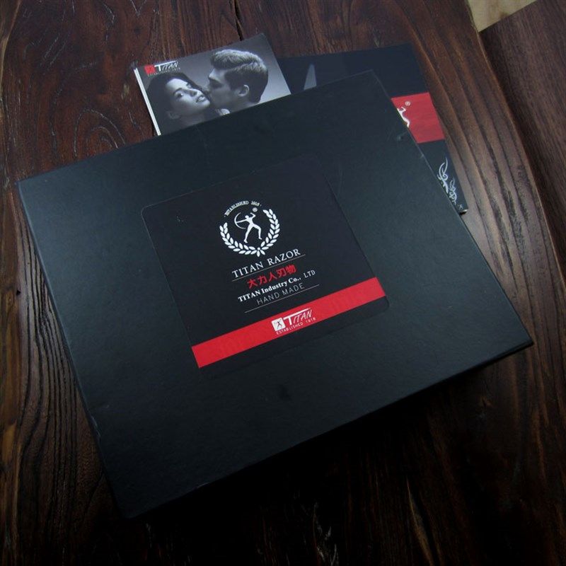 大力人TITAN典藏金箔血木钢头黑檀钢头老式剃刀手动剃须刀刮胡刀