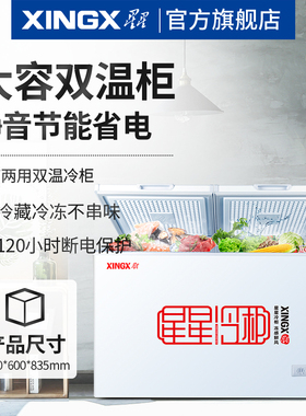 星星冰柜家用冰箱商用大容量冷藏冷冻两用小型双温冷冻柜