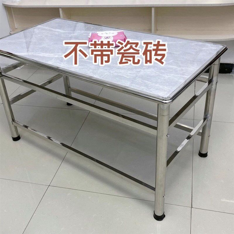 加厚不锈钢桌架 家用吃饭学习餐桌 正方形 长方形新款不锈钢桌子