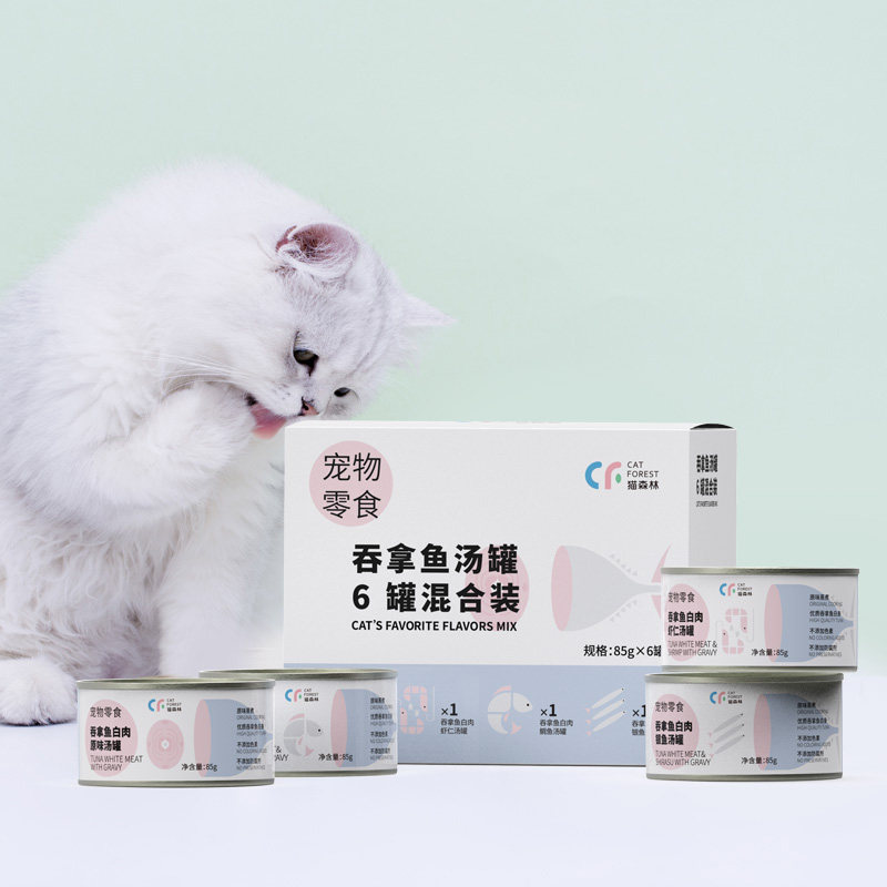 猫森林猫零食猫罐头24罐整箱可猫零食罐