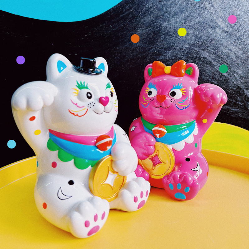 有蒂棵棵甜心猫桌面摆件高级感创意高颜值花瓶生日礼物新婚情侣