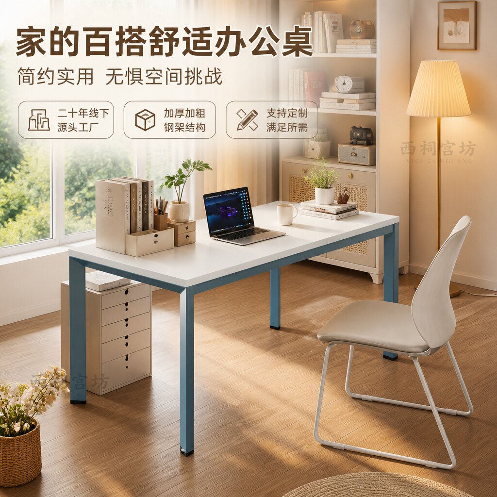简约现代电脑桌台式家用办公桌学习桌长方形书桌写字台工作台