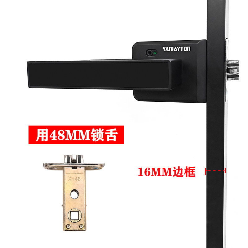 1618极窄边框平开门把手锁铝合金卫生间平开门双面拉手厨房门执手
