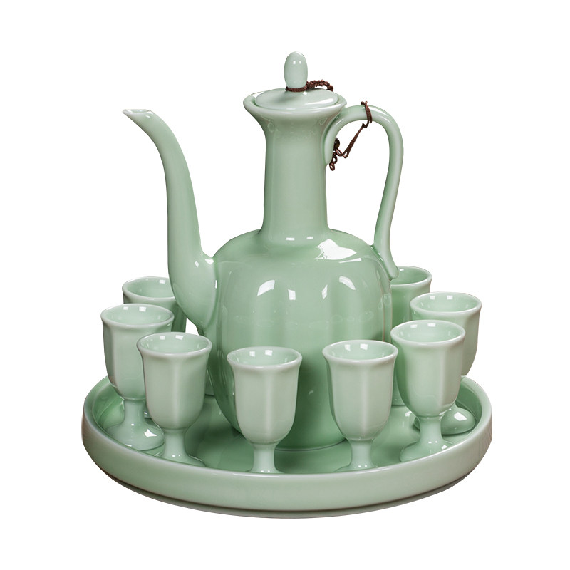 陶瓷温酒具器套装电加热煮酒器恒温器煮酒烫酒壶黄酒家用酒杯白酒