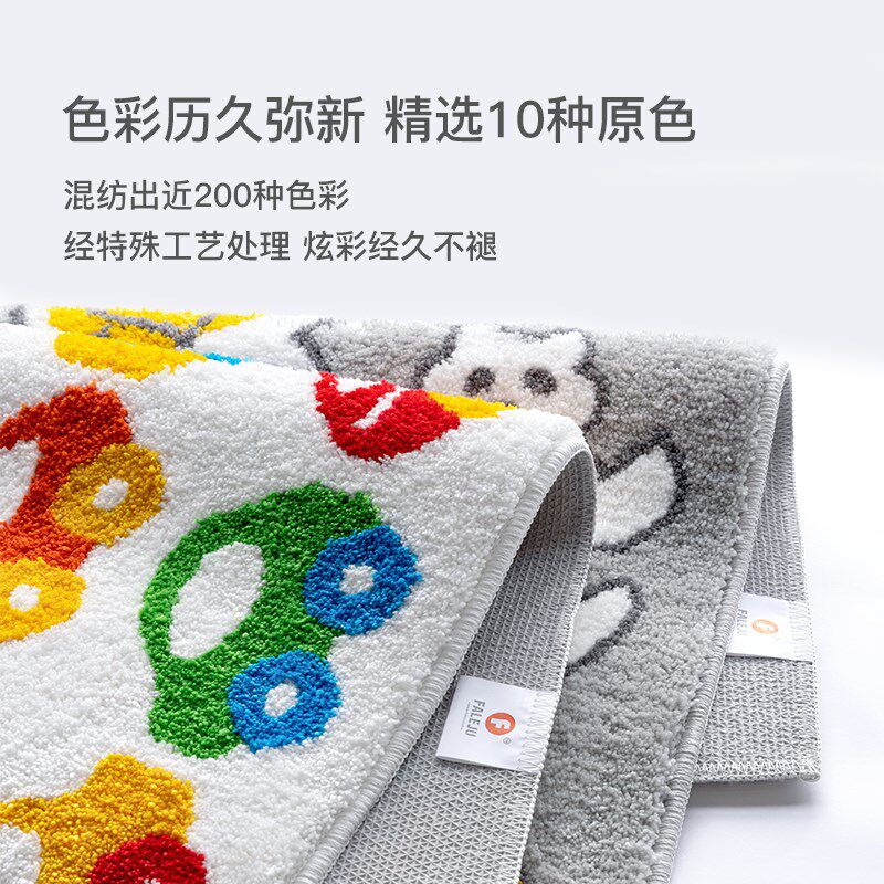 捷克设计浴室吸水地垫卡通动物卫生间进门口脚垫厕所卧室地毯防滑