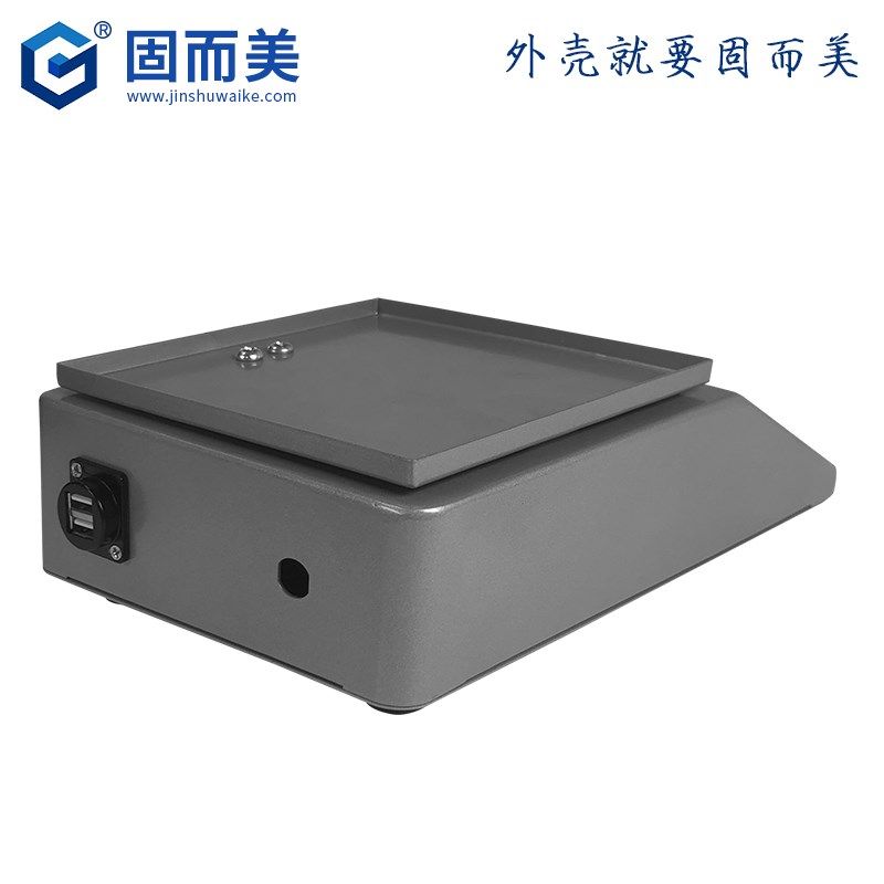 工业显示屏外壳定制控制器设备壳体精密仪表钣金铁盒闪银灰