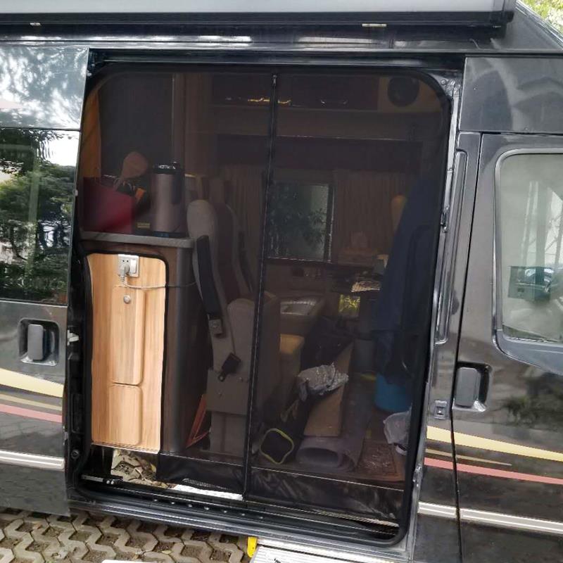 定制汽车纱窗尾门移 窗纱遮阳依维柯新全顺V80房车防蚊网磁吸侧门