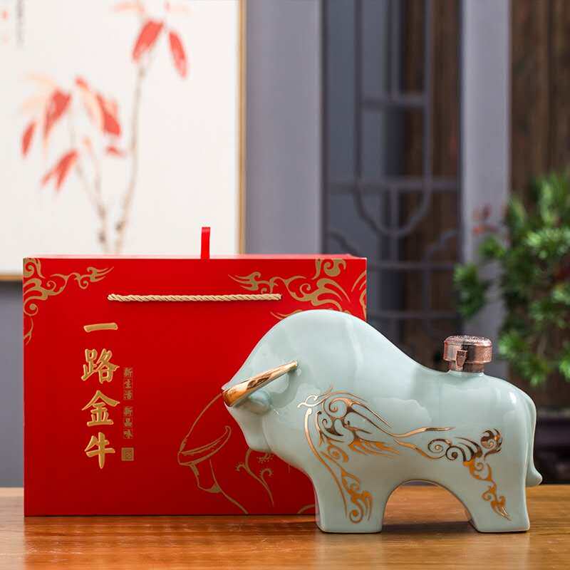 景德镇陶瓷酒瓶3斤5斤生肖酒器白酒酒壶酒坛创意空酒瓶定制礼品