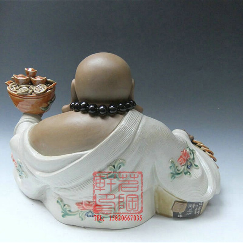 陶瓷工艺品 石湾公仔 佛 进宝