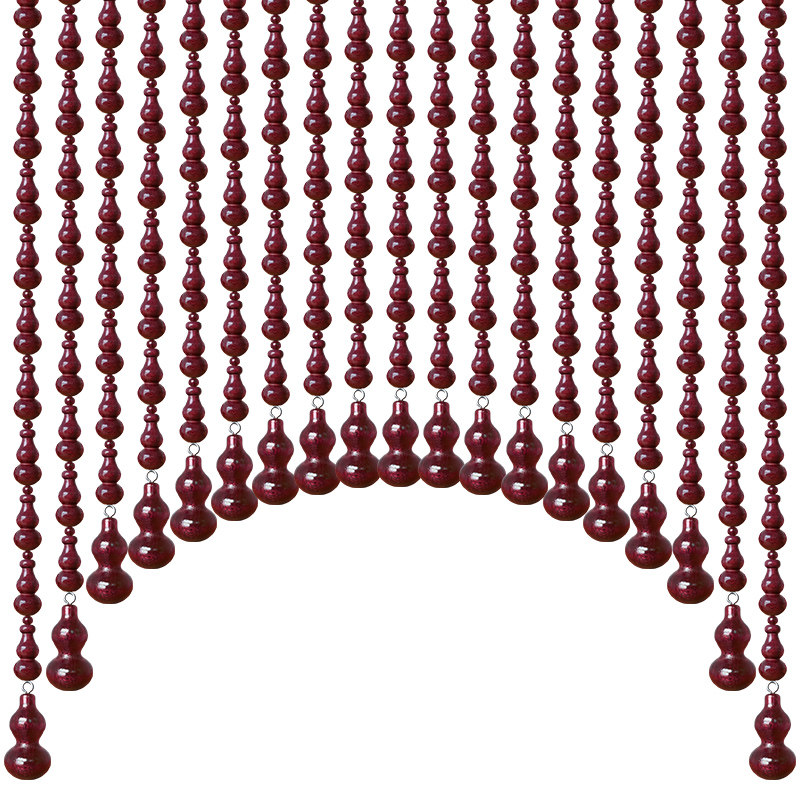 全桃木葫芦珠帘门帘客厅隔断帘玄关过道厕所餐厅卧室免打孔吊帘子
