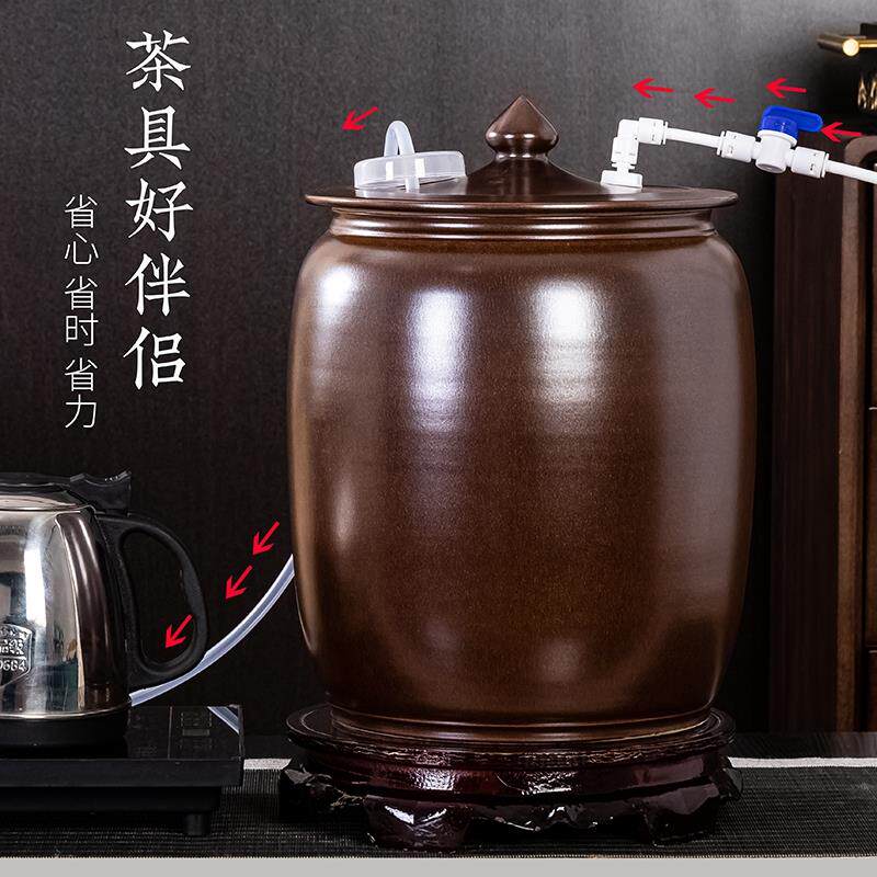陶瓷带浮球阀纯净水桶自动进水上水桶茶台泡茶桶家用功夫茶储水桶