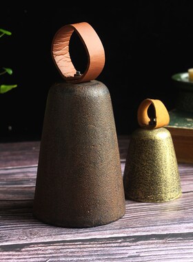 欧美复古怀旧铸铁老铁器手摇铃铛家居装饰摆件酒吧餐厅叫餐台道具